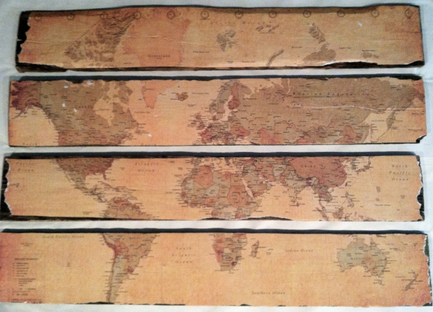 Map On Wood